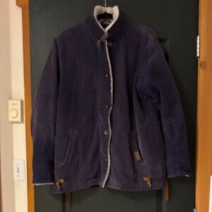 Northern Reflections vintage blue corduroy and Sherpa chore Jacket